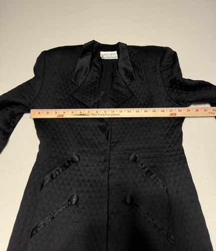 Vintage 80s Albert Nipon for Garfinkles Coat Dress Quilted Warm Size 8 Yuppy - Picture 6 of 18