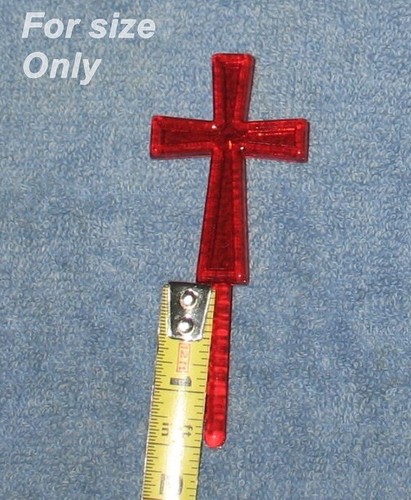 RARE Large 3 3/4" Ceramic Christmas Tree CROSS Topper Twist Star - Picture 3 of 6