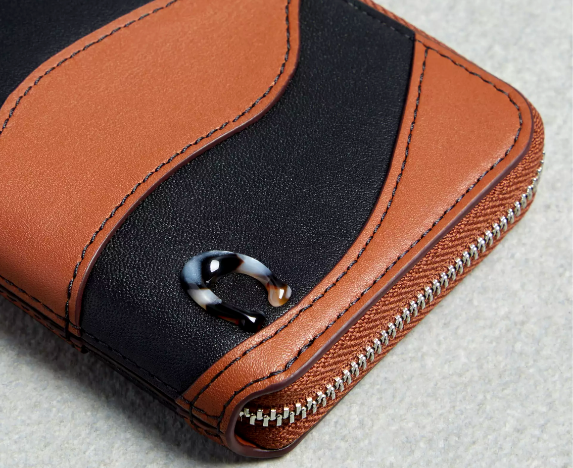 Coachtopia★ジップ ミニ財布 アップクラフト レザー CQ865 Zip Around Wallet In Wavy Stripe Upcrafted Leather