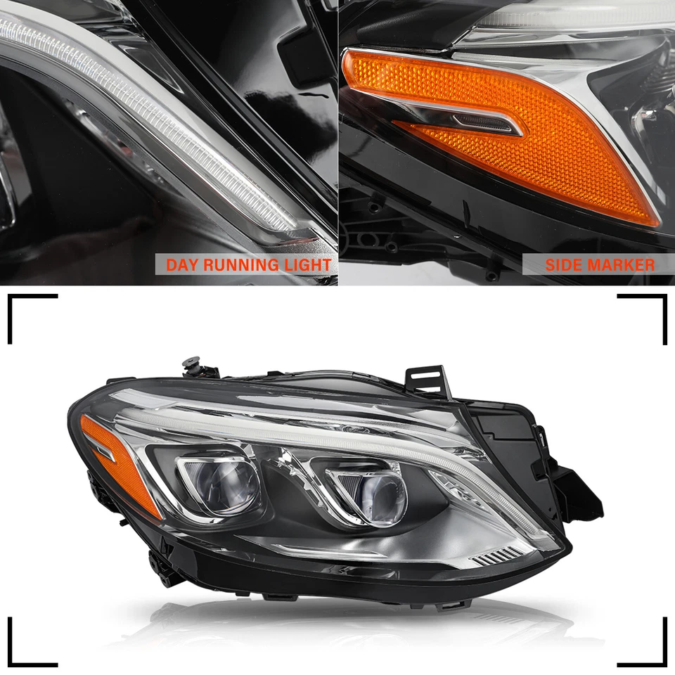 For 2016-2019 Mercedes Benz GLE GLE350 W166 LED Right Passenger Headlight Lamp - Image 2 of 4