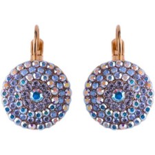 Mariana Winds of Change Moonlight Clear Crystal AB Pave Gold Earrings 1165 NWT