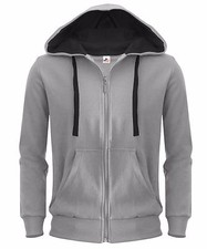  New Plain Mens Hoodie Fleece Pullover & Zip Jacket Sweatshirt Hooded Top XS-3XL