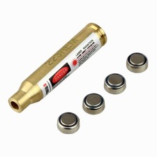 Mirino laser alesaggio a cartuccia Cal .223 REM punto rosso con batteria