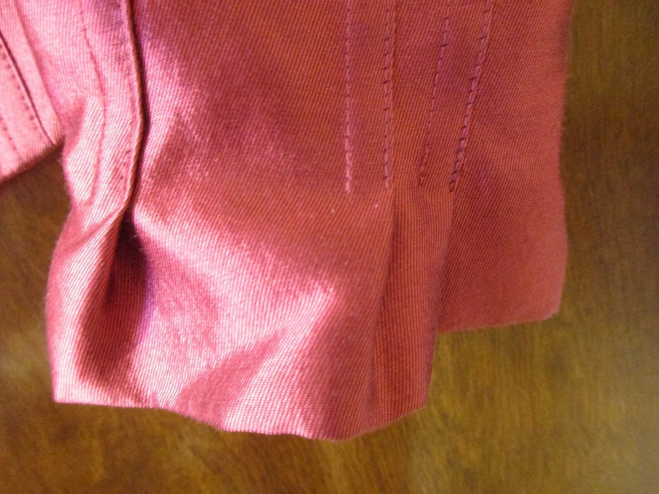 Jaqueta "Peônia" Designer RENA LANG Lã/Seda Acabamento Brilhante ~ Tamanho 12 ~ $3895 MSRP - Imagem 2 de 4