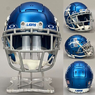 Detroit Lions Themed Amon Ra St Brown 3D Printed Schutt F7 Football Mini  Helmet | eBay