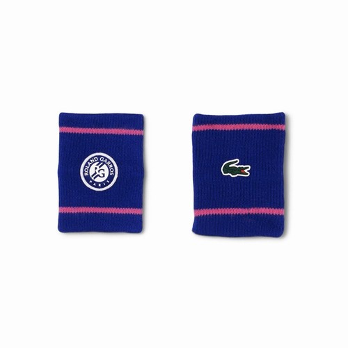 Lacoste Roland Garros Sports Wristband RL8743-55G BDM Tennis Racket Band 2pc NWT - Picture 1 of 6