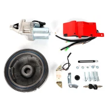 Electric Start Kit Flywheel Starter Motor Switch Ignition For Honda GX390 13HP