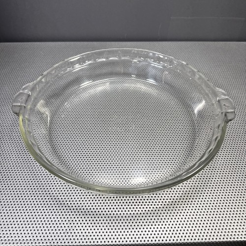 Vintage 1970's Pyrex Clear Glass Pie Dish #229 w/ Fluted Edge and Handles 9.5" - Bild 2 von 8