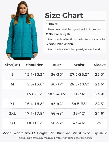 Chaqueta acolchada acolchada gruesa de invierno Wantdo para mujer Abrigo cálido Parka capucha de piel - Imagen 42 de 70