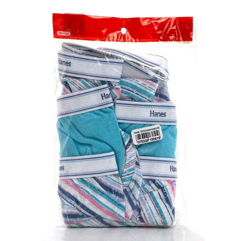 De Colección Hanes Her Way Niñas Talla 8 Bikini Paquete de 3 Pares Ropa Interior 2002 Nuevo Antiguo Stock Foto 2 de 2
