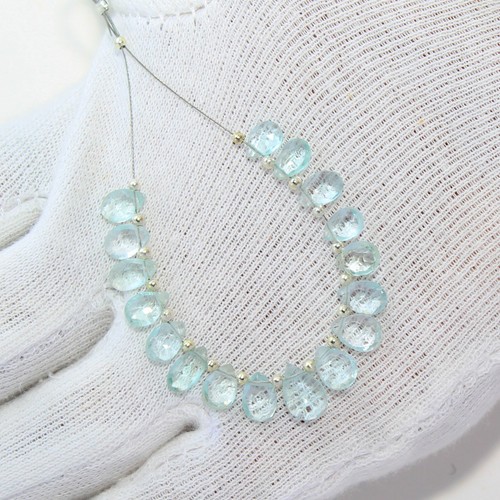 AAA 18.20Cts Natural Aquamarine Faceted Loose Gemstones 17Pcs 7x5mm to 10x7mm - Picture 3 of 6
