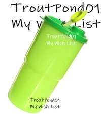 Tupperware ThirstQuake Mega Tumbler 30 oz On the Go Flip Top Cup Lime Green New