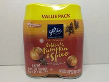 Glade Value 2 Pack Automatic Spray Refills Golden Pumpkin Spice 6.2oz Each