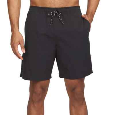 Lands' End Men's Swim Shorts, Black XLARGE, UPF 50+, built in