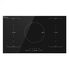 Built-In 36-in 5 Elements Black Induction Cooktop Including Bridge Element