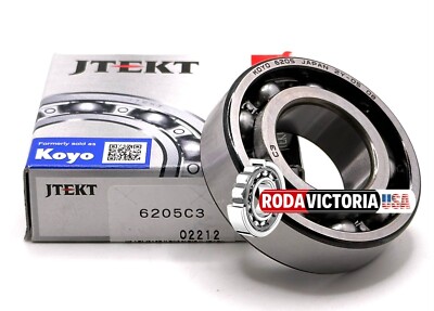 KOYO JAPAN JTEKT 6205 C3 DEEP GROOVE BALL BEARING, OPEN, NO SEALS