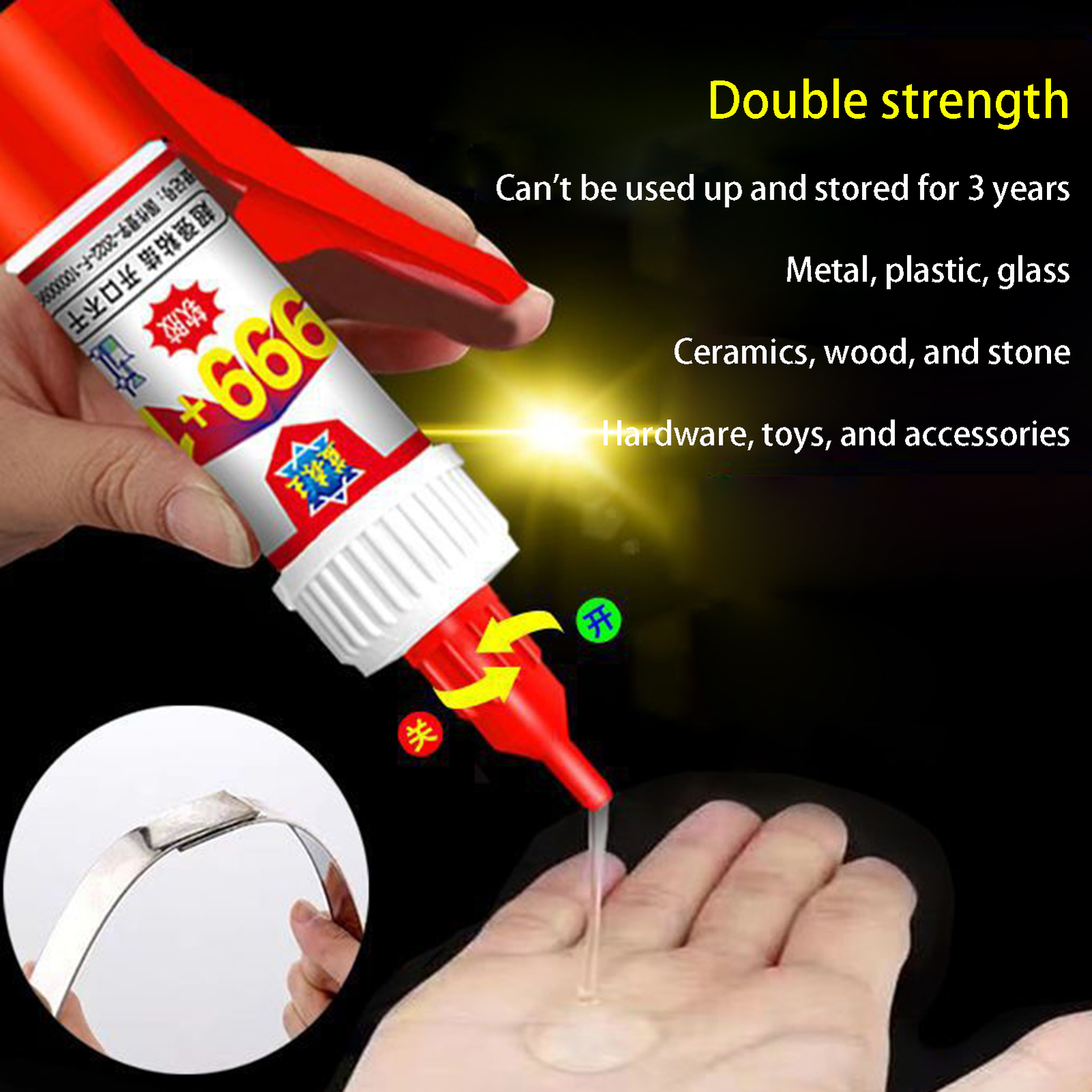 3Pcs Universal Metal Ceramic Welding Glue Bonding Sealant Liquid Repair