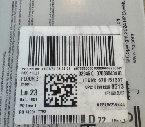 HP 15-fd0095wm 15.6" FHD I5-1235U 1.3GHz Intel Iris Xe Graphics 8GB RAM 256GB - Picture 2 of 4