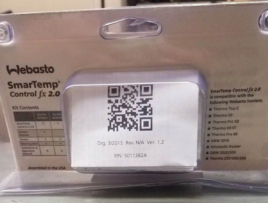Webasto Smartemp fx 2.0 Programmable Digital Control Top C Heaters  P#5010753C | eBay