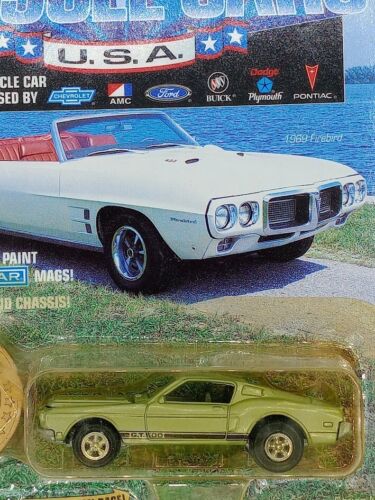 1996 Johnny Lightning MUSCLE CARS USA Collector SILVER 1968 Ford Shelby GT-500 - Picture 2 of 3
