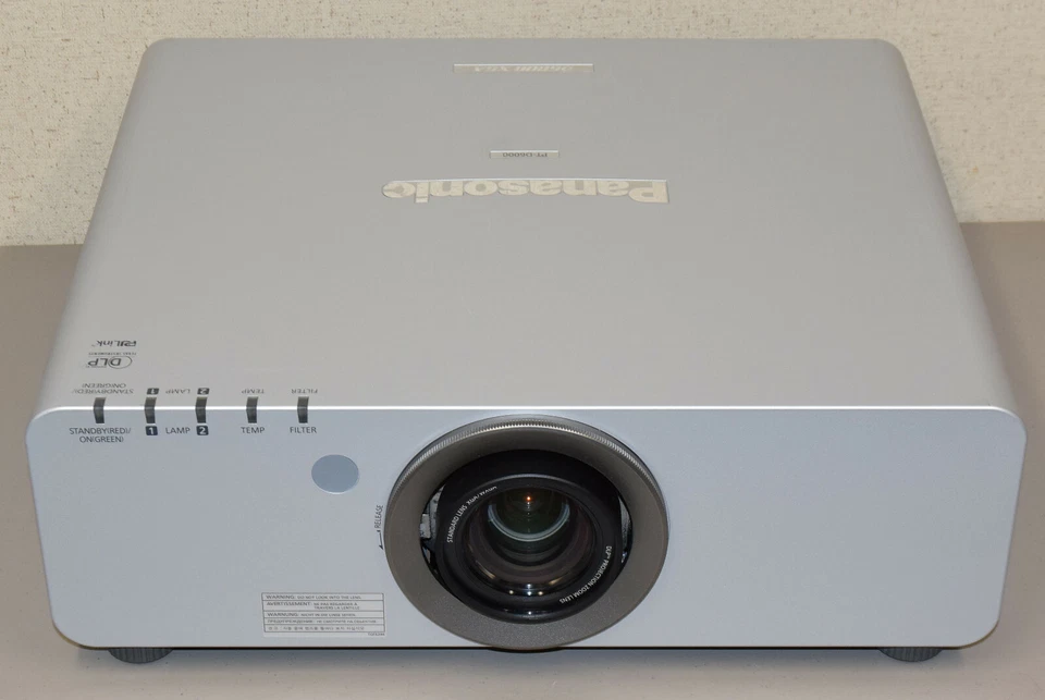 Panasonic PT-D6000 PT-D6000US 6500 Lumen Projector Standard Lens 4959 Hours Used - Image 1 of 4