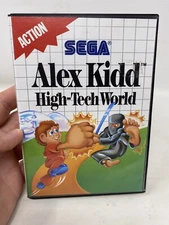 Alex Kidd: High-Tech World (Sega Master, 1989) Video Game w/ Poster Ships Fast