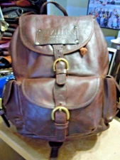 VTG Village Village Tannery brown Saddle Leather large back pack