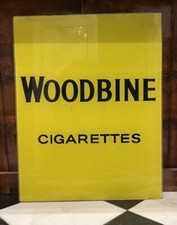 Vintage Woodbine Cigarettes Glass Advertisement Sign June 1961 (26 x 20 inches)