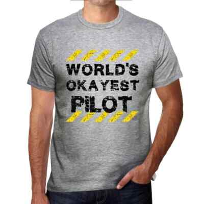 ULTRABASIC Herren T-Shirt Der beste Pilot der Welt Worlds Okayest Pilot
