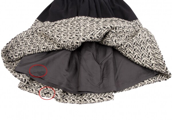 Comme des Garçons Tweed Flare Skirt COMME des GARCONS Knotted Joint Design Skirt Size S(K-138301