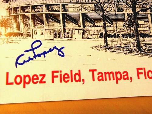 AL LOPEZ Signed 1987 Reds Al Lopez Field Baseball Program-Guaranteed Authentic - Picture 4 of 11