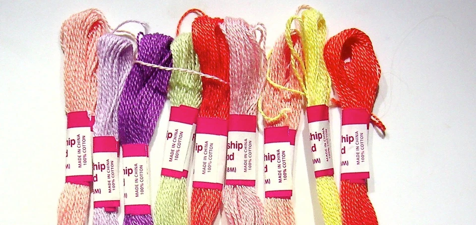 LOT 10 FRIENDSHIP THREAD EMBROIDERY FLOSS 8.75 YDS VARIOUS COLORS - Image 4 of 4