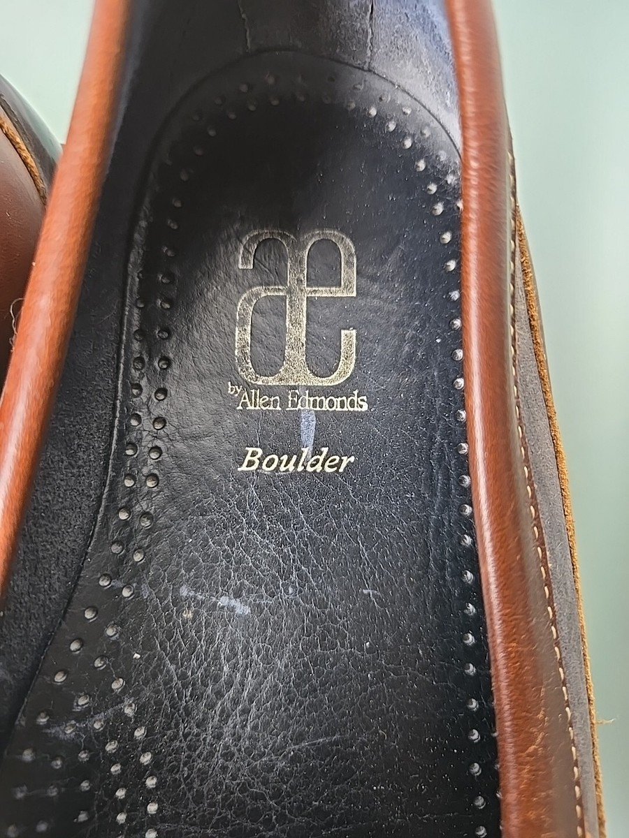ALLEN EDMONDS Boulder Leather Loafers Sz 10.5 Shoes Driving  display picture 3