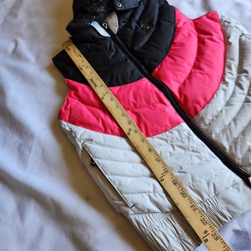 DC Shoes Y2K Pink Black White S Full-zip Sleeveless Puffer Vest Jacket Windbreak - Picture 12 of 16
