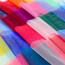 Sari Tulle Scrap Pack | Sheer Mesh & Net Craft Fabrics | Textile Arts Supply