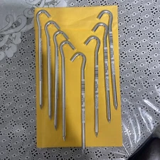 8 Pcs Texsport Silver Tent pegs Aluminum Alloy Round Stake Outdoor nails Set !!