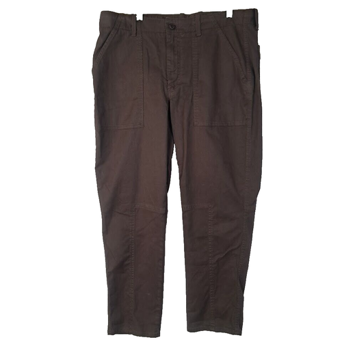 NWT BANANA REPUBLIC Women's High Rise Cargo Pants Straight Leg Dark Brown 12
