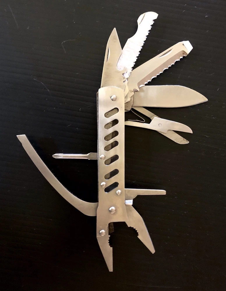 Multi Tool Stainless Steel Heavy Constructed 9 In 1 Pocket Size