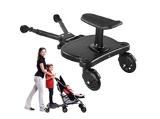 GEMONEXE Universal 2 in 1 Stroller Ride Board with Detachable Seat, Glider board