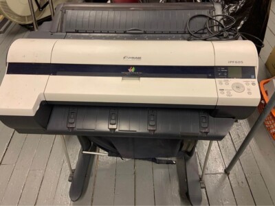 canon ipf605 commercial 24'' blue print printer- needs ink cleaning 