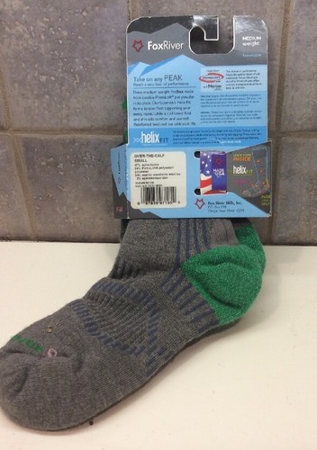 New Fox River Womens Peak Series PRIMALOFT Gray Over The Calf Ski Socks-SZ Small - Picture 2 of 4