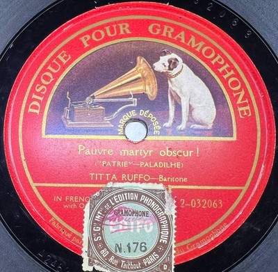 Titta Ruffo (Paladilhe) Armer dunkler Märtyrer 78 U/min 12'' Grammophon 2-032063