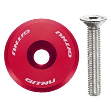 1 1/4" OD Bike Headset Stem Top Cap for Road Bike MTB with M6 Bolt Red