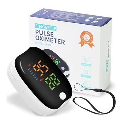 LED Rechargeable Finger Pulse Oximeter Blood Oxygen SpO2 Monitor Heart Rate