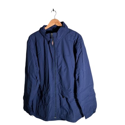 L.L. Bean Jacke Herren Größe L Blau Full Zip Kapuze Logo Wandern