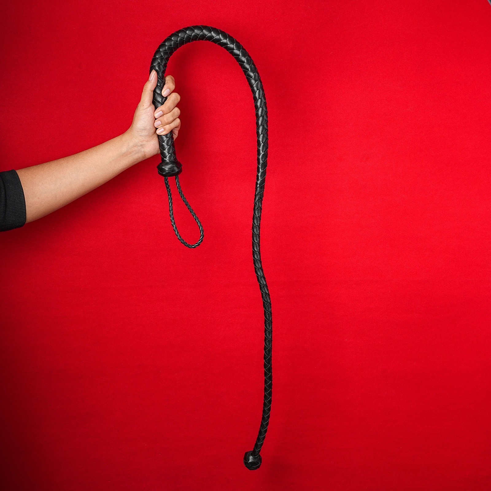48.8in BDSM Sex Whip Spanking Handle Flogger Crop For Couples Torture Slave Game