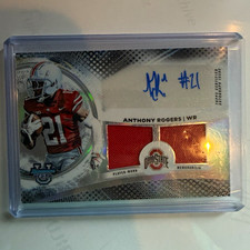 Topps 2025 Bowman's Best Univ Anthony Rogers Auto Relic Ohio State #DRA-AR