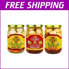Diverse Flavor Trio: Pickled Quail Eggs in Mild, Jalapeno  Cajun Varieties