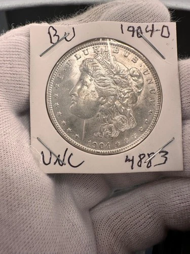 1904 O BU UNCIRCULATED MORGAN SILVER DOLLAR AUTHENTIC U.S.MINT 4883