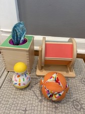 Lovevery Montessori Multicolor Baby Activity Toy Set - Tissue Box etc.